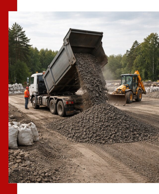 Доставка дробленого асфальта в Рыбинске для дорожных работ