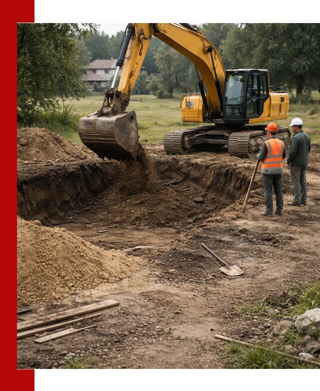Рытье котлована под фундамент в Рыбинске (быстро и недорого)