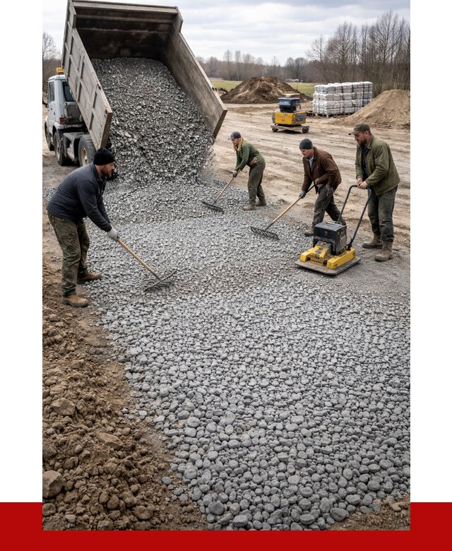 Устройство щебеночной подушки в Рыбинске от 4684 р. ПРОНЕРУДРбн